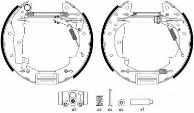 HELLA 8db355022731 -  Комплект тормозных колодок