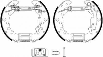 HELLA 8db355022971 -  Комплект тормозных колодок