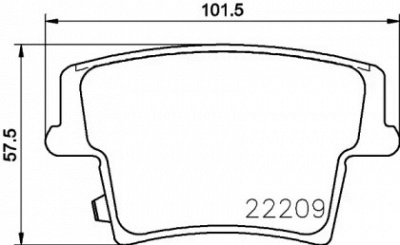 HELLA 8db355023101 -  Комплект тормозных колодок, дисковый тормоз