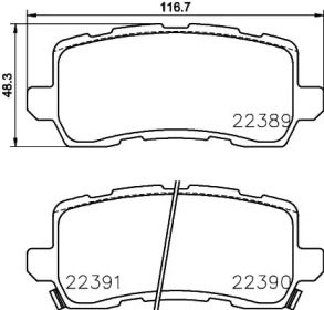 HELLA 8db355024941 -  Комплект тормозных колодок, дисковый тормоз
