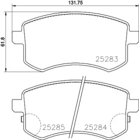 HELLA 8db355025061 -  Комплект тормозных колодок, дисковый тормоз