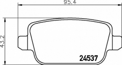 HELLA 8db355025361 -  Комплект тормозных колодок, дисковый тормоз