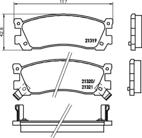 HELLA 8db355029891 -  Комплект тормозных колодок, дисковый тормоз