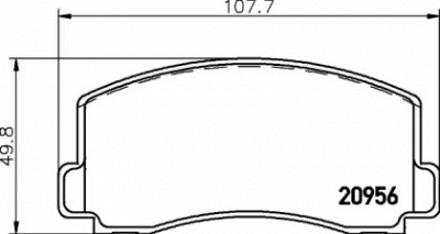 HELLA 8db355030001 -  Комплект тормозных колодок, дисковый тормоз