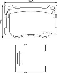 HELLA 8db355030501 -  Комплект тормозных колодок, дисковый тормоз