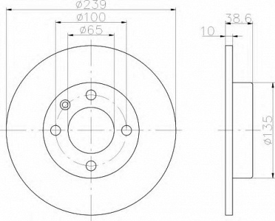 HELLA 8dd355100051 -  Тормозной диск