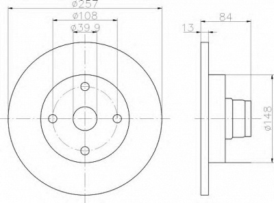 HELLA 8dd355100211 -  Тормозной диск