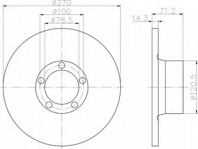 HELLA 8dd355100291 -  Тормозной диск