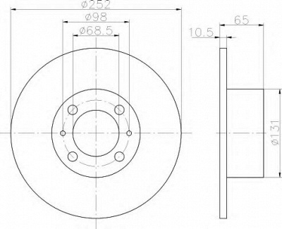HELLA 8dd355100301 -  Тормозной диск