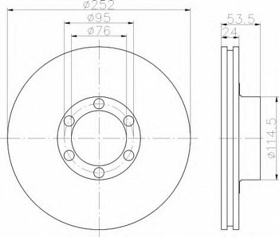 HELLA 8dd355100331 -  Тормозной диск
