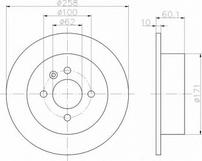 HELLA 8dd355100351 -  Тормозной диск