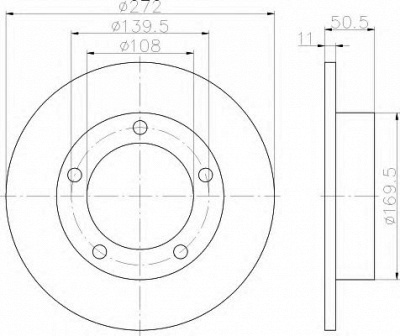 HELLA 8dd355100381 -  Тормозной диск