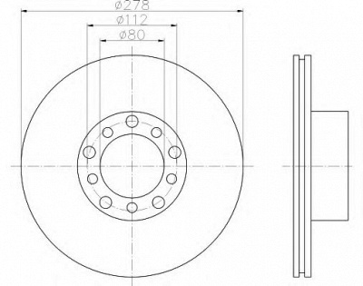 HELLA 8dd355100401 -  Тормозной диск