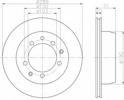 HELLA 8dd355100441 -  Тормозной диск