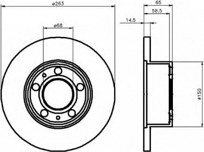 HELLA 8dd355100451 -  Тормозной диск