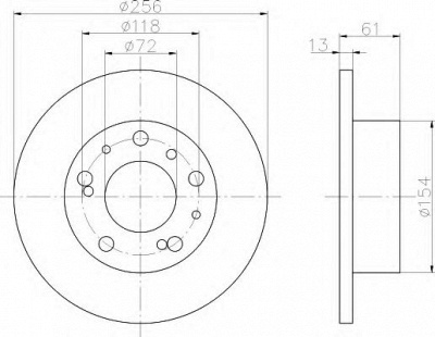 HELLA 8dd355100701 -  Тормозной диск