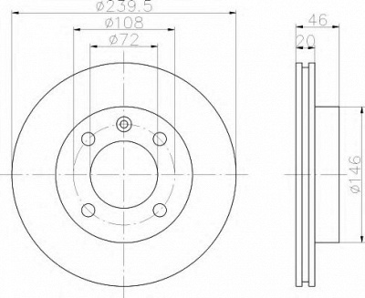 HELLA 8dd355100711 -  Тормозной диск