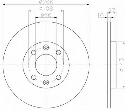 HELLA 8dd355100851 -  Тормозной диск