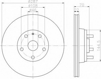 HELLA 8dd355100871 -  Тормозной диск