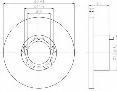 HELLA 8dd355100901 -  Тормозной диск