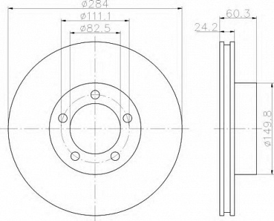 HELLA 8dd355100911 -  Тормозной диск