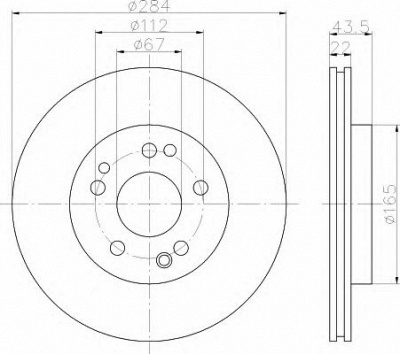 HELLA 8dd355100941 -  Тормозной диск