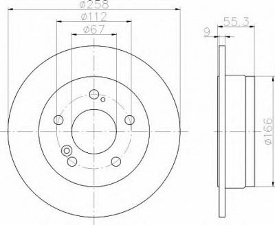HELLA 8dd355100961 -  Тормозной диск