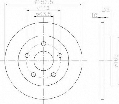 HELLA 8dd355100971 -  Тормозной диск