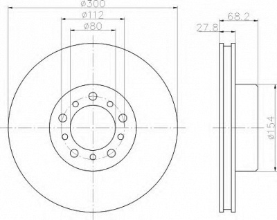 HELLA 8dd355100981 -  Тормозной диск