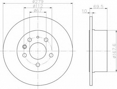 HELLA 8dd355100991 -  Тормозной диск