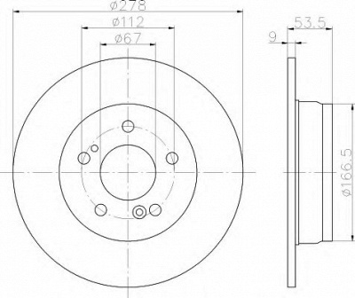 HELLA 8dd355101011 -  Тормозной диск