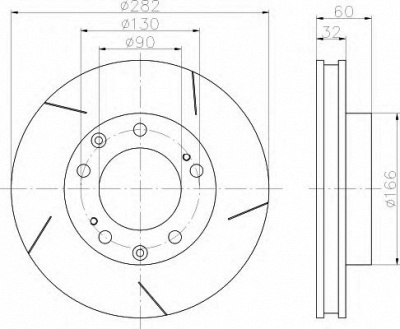 HELLA 8dd355101041 -  Тормозной диск