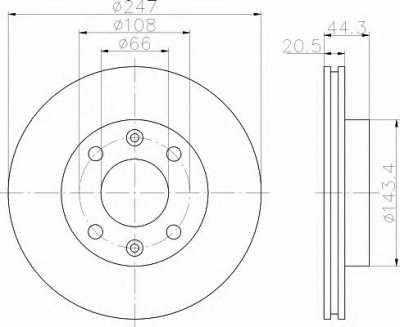 HELLA 8dd355101081 -  Тормозной диск