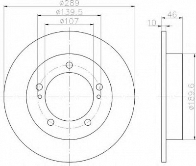 HELLA 8dd355101291 -  Тормозной диск