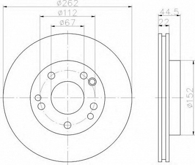 HELLA 8dd355101461 -  Тормозной диск
