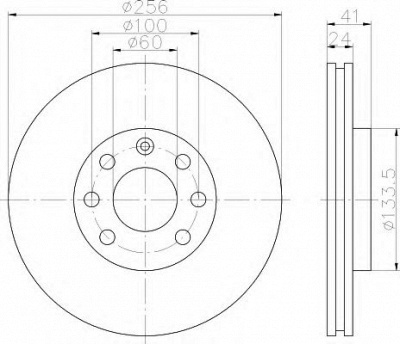 HELLA 8dd355101501 -  Тормозной диск