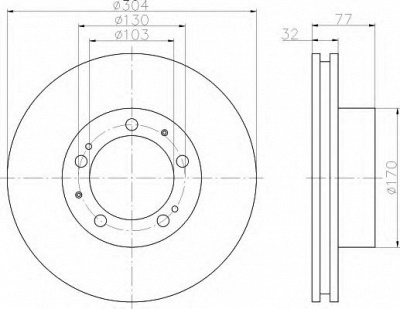 HELLA 8dd355101541 -  Тормозной диск