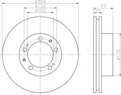 HELLA 8dd355101551 -  Тормозной диск