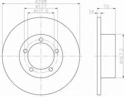 HELLA 8dd355101591 -  Тормозной диск