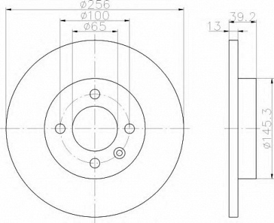 HELLA 8dd355101641 -  Тормозной диск