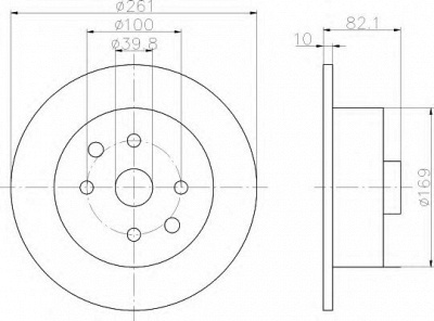 HELLA 8dd355101671 -  Тормозной диск