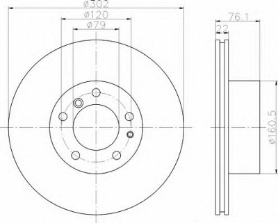 HELLA 8dd355101711 -  Тормозной диск