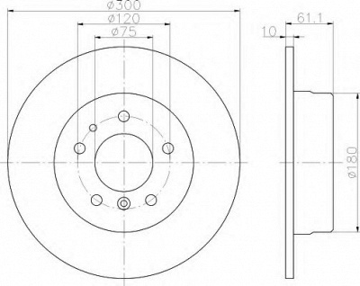 HELLA 8dd355101731 -  Тормозной диск