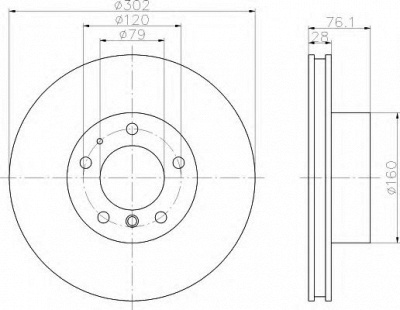 HELLA 8dd355101741 -  Тормозной диск