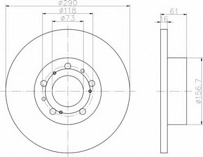 HELLA 8dd355101781 -  Тормозной диск