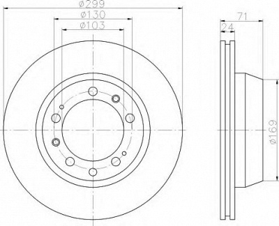 HELLA 8dd355101821 -  Тормозной диск