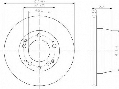 HELLA 8dd355102071 -  Тормозной диск