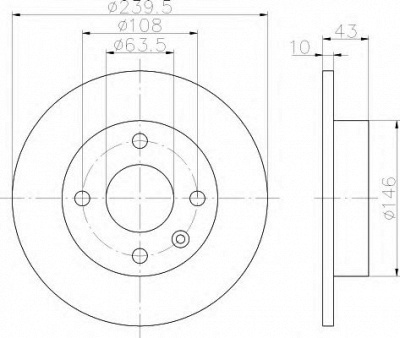 HELLA 8dd355102211 -  Тормозной диск
