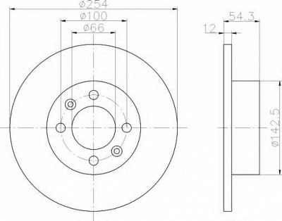 HELLA 8dd355102271 -  Тормозной диск