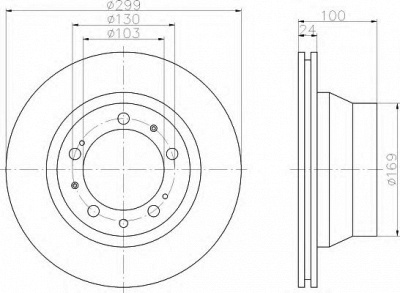 HELLA 8dd355102321 -  Тормозной диск